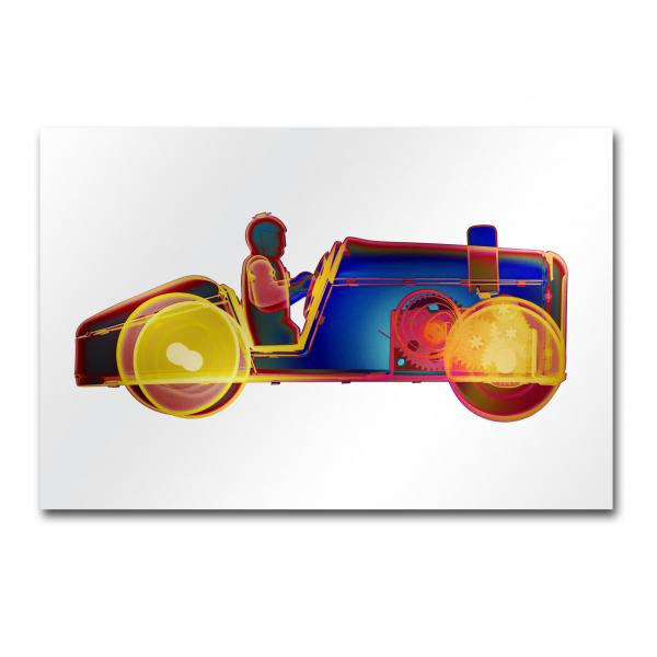 Toy Race Car X-ray art - Aluminum Print