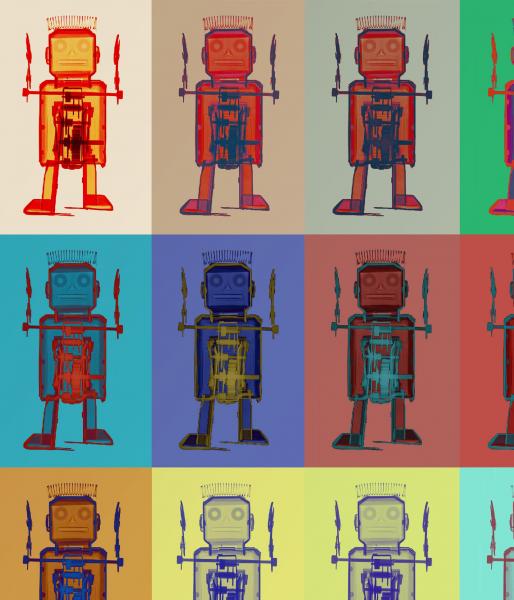 36 Robots X-ray art - Aluminum Print picture