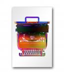 Ettore Sottsass Typewriter X-ray art - Aluminum Print