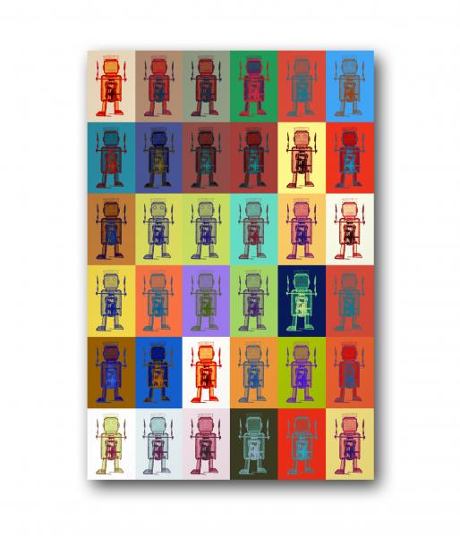 36 Robots X-ray art - Aluminum Print picture