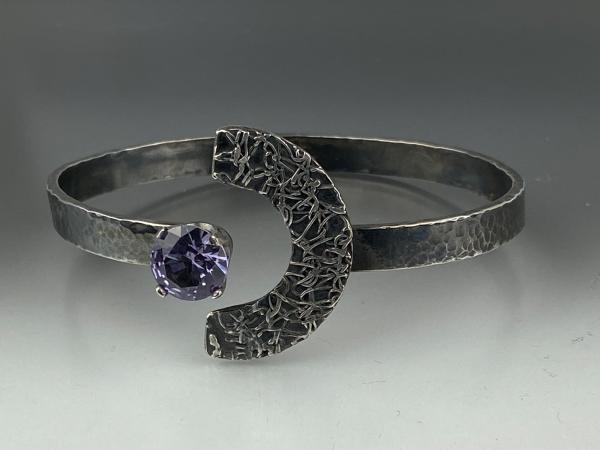 Half round cuff with Alexandrite