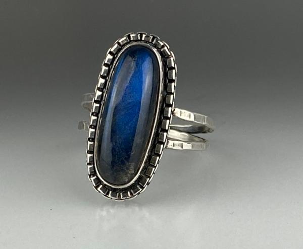 Long oval labradorite cabochon