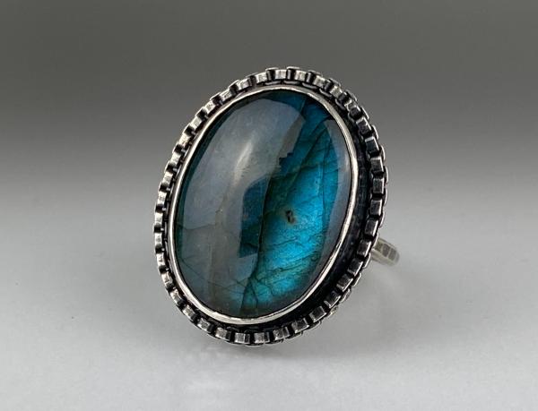 Deep blue Labradorite Ring
