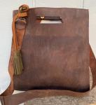 Clutch / Crossbody, Brown (distressed leather)