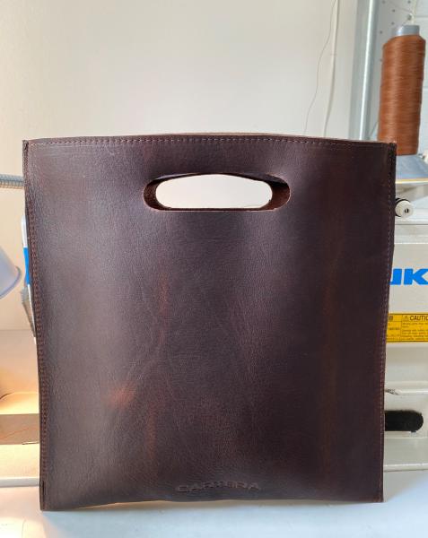Clutch, Brown buffalo leather picture