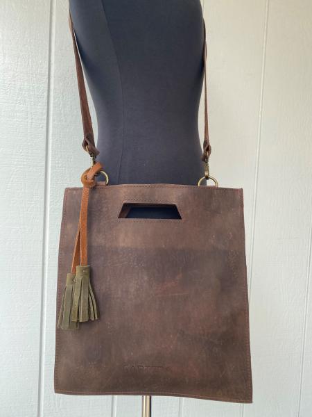 Clutch / Crossbody, Brown (distressed leather) picture