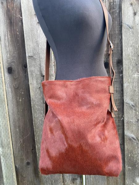 Crossbody, Brown leather with Cognac Hair on Hide picture