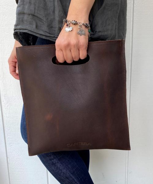 Clutch, Brown buffalo leather picture