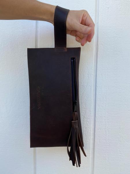 Clutch, Brown buffalo leather picture