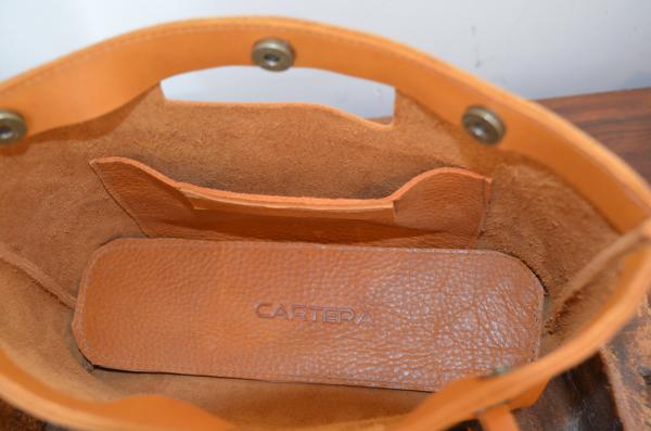 Clutch, Tan Leather (hard leather) picture