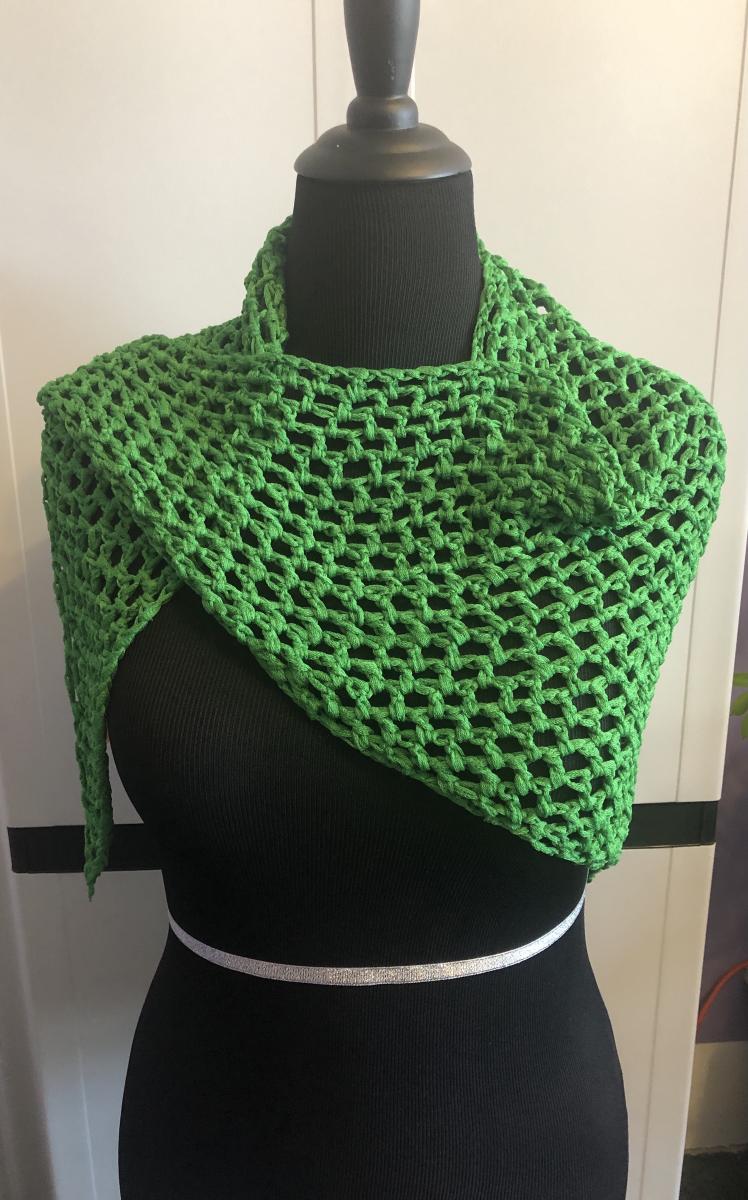 Woman's Shawl: Sooooooooo! Green Mesh picture