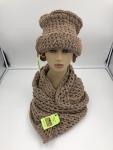 Top Hat-Wrap Set: Taupe "Janice"