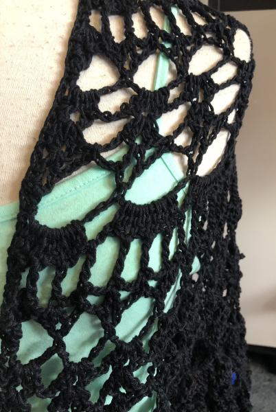 Women's Shawl: Midnight Flow with Pin picture