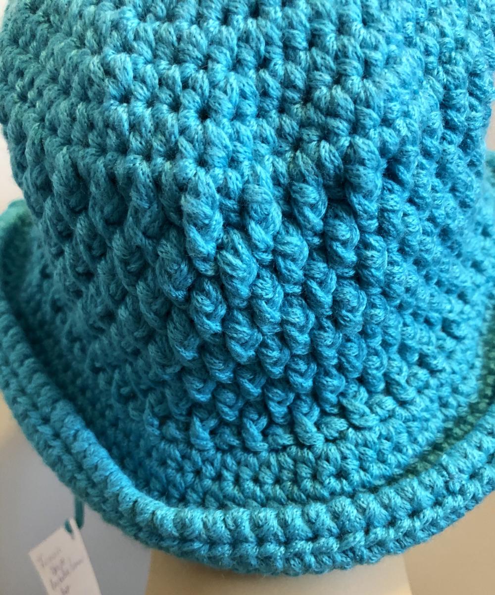 Women's Hat: Turquoise Brickwork picture