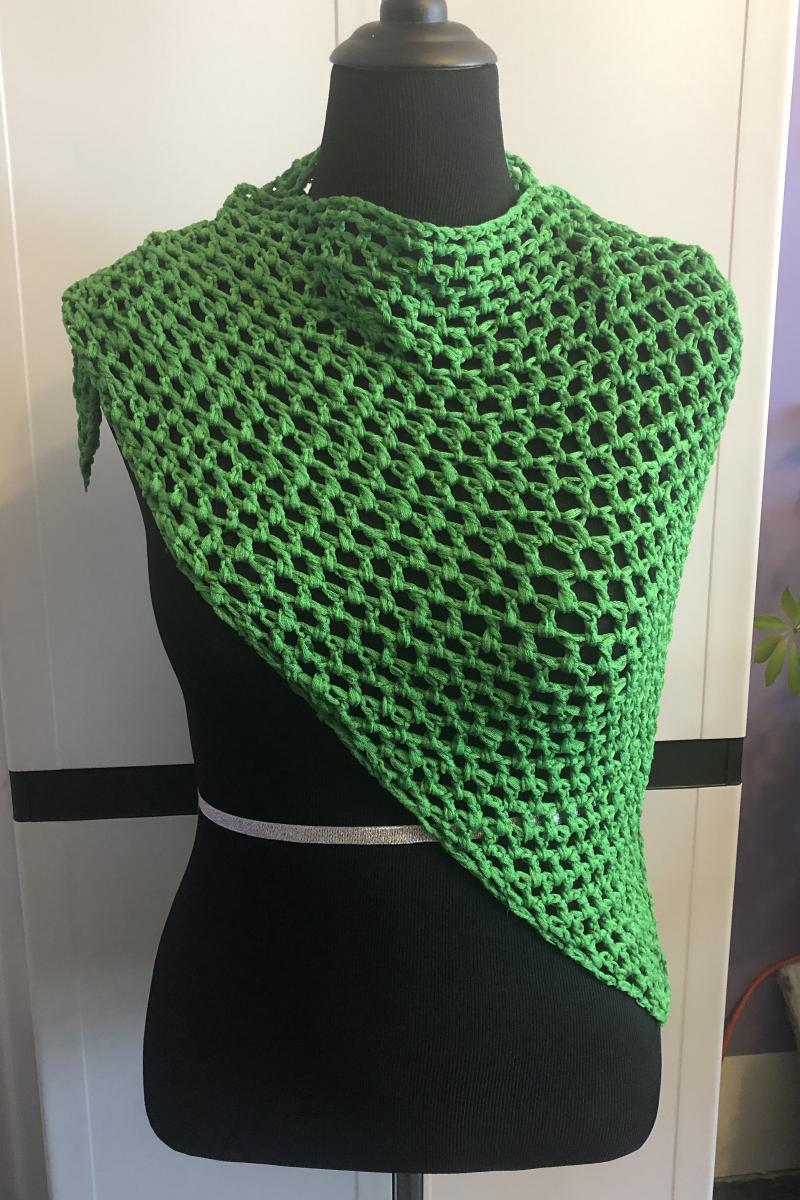 Woman's Shawl: Sooooooooo! Green Mesh picture