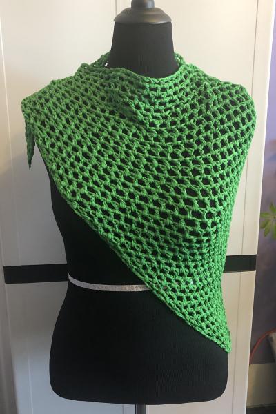 Woman's Shawl: Sooooooooo! Green Mesh picture