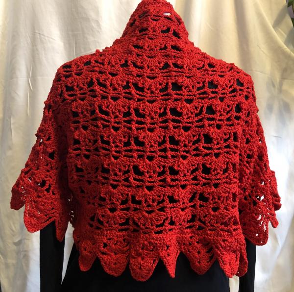 Shrug: Red Shell & Lace