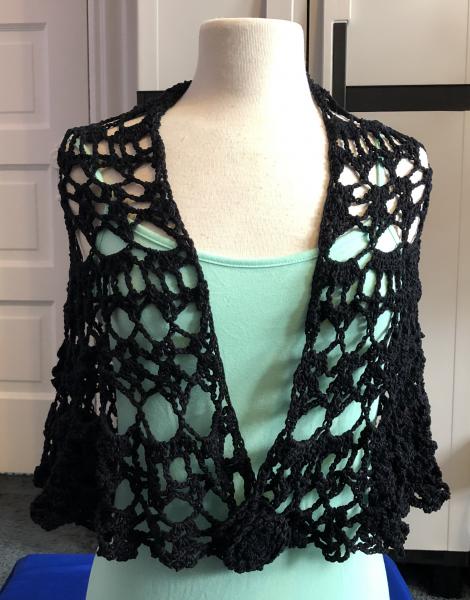 Women's Shawl: Midnight Flow with Pin picture