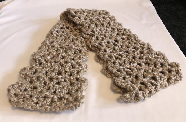 Hat-Scarf Set: Beige Lacy Shell picture