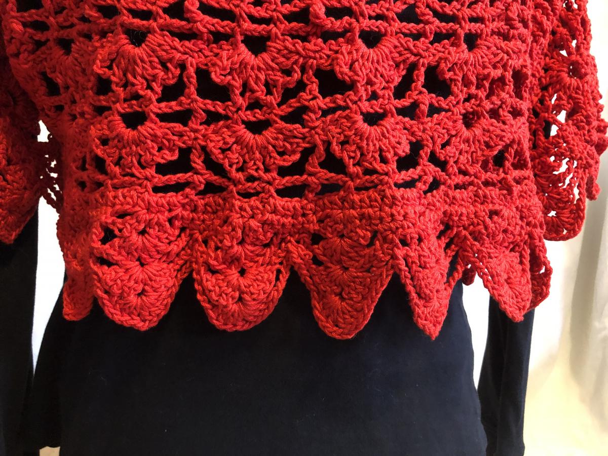 Shrug: Red Shell & Lace picture