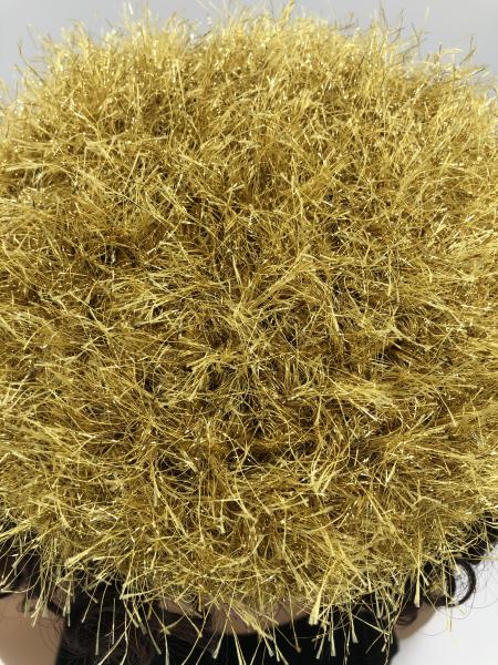 Hat: Gold Sparkle Faux Fur Beret picture