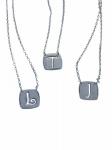 Fine Silver Necklace - Cut Out Initial