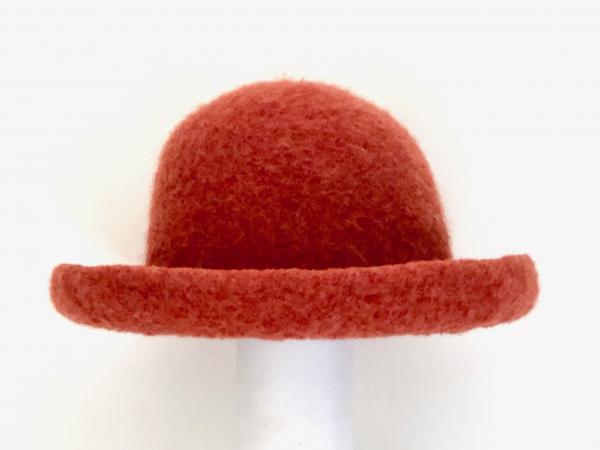 Brimmed Hat with Optional Flower Pin, Brick picture