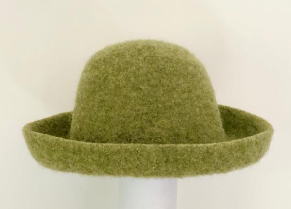 Brimmed Hat with Optional Flower Pin, Celery picture