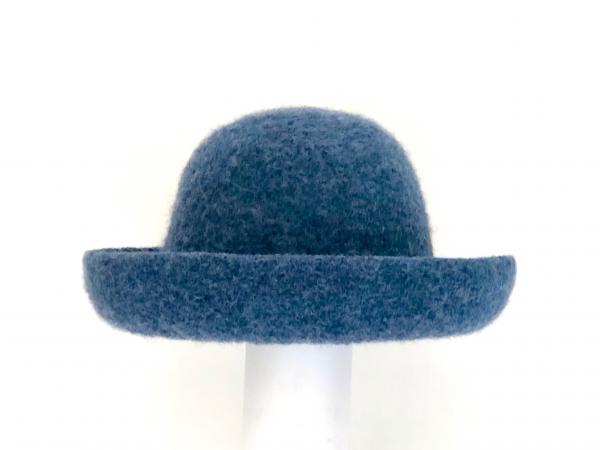 Brimmed Hat with Optional Flower Pin, Denim picture