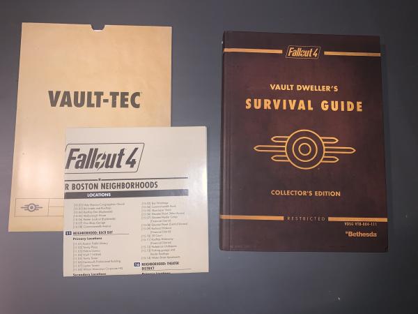Fallout 4 Hardcover Collectors Guide with Map, and Lithographs