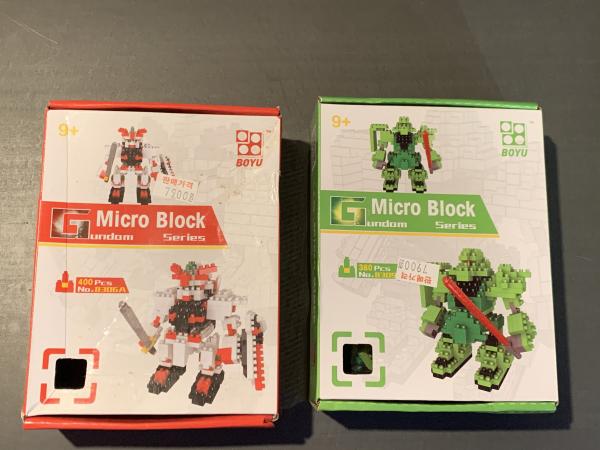 Gundam Micro Block sets - Zaku & RX-78-2 (Brand New)