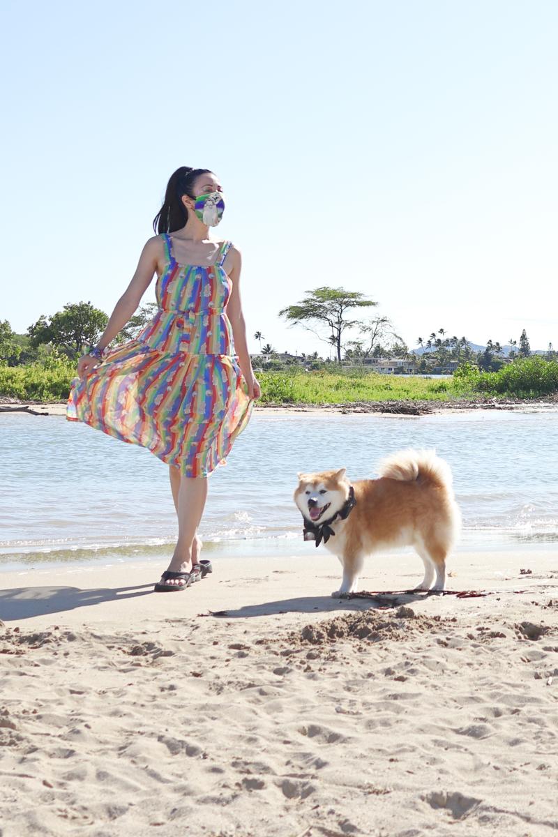 Rainbow Gabber Stripes gown picture