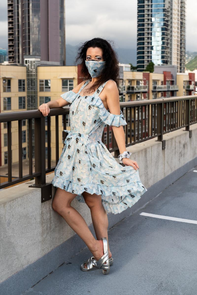 Sky gabbers ruffle gown picture