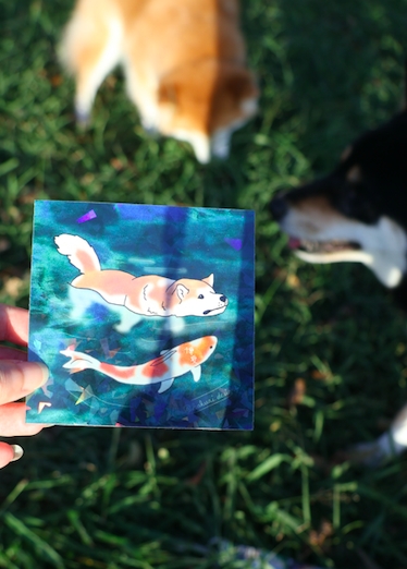 Blosswimming sparkly sticker picture