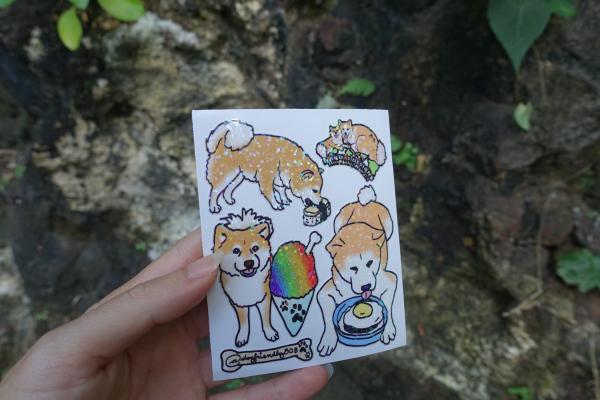 DogFriendly808 sparkly sticker sheet