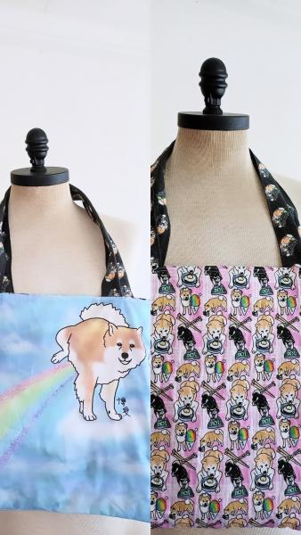 Pissing Rainbows x DogFriendly808 reverse gabber tote picture