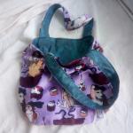 Reversible fuzzy gabber purse (Creepy Dollhouse x Blossoms and Breezes)