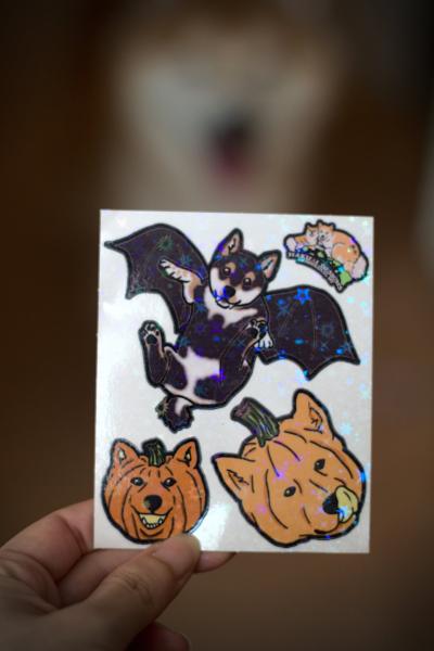 Halloween sparkly sticker sheet picture