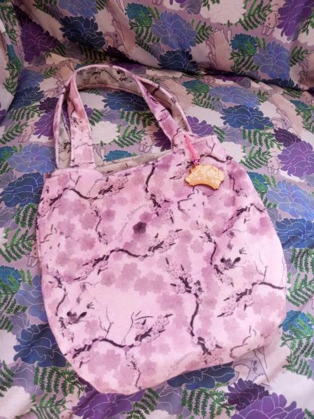 Reversible fuzzy gabber purse (Bloomin' Blossom)