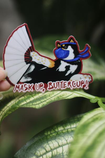 Mask Up, Buttercup sticker