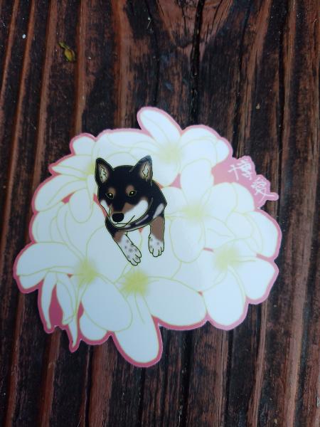 Plumeria Cups sticker picture