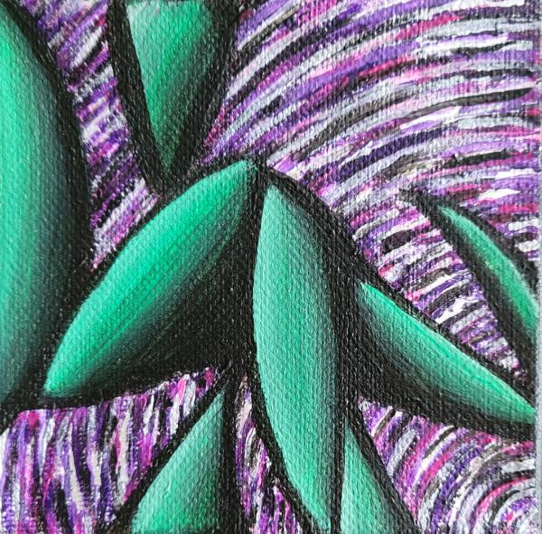 Teal Sinewy on Purple Vortex 4x4 Mini picture