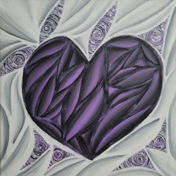 Purple Pop Art Heart