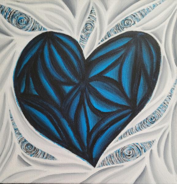 Blue Pop Art Heart picture