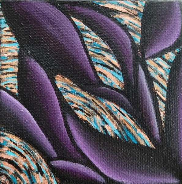 Purple Sinewy on Teal Vortex 4x4 Mini picture