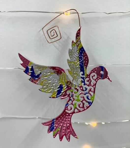 Dove Ornament from Recycled Can picture