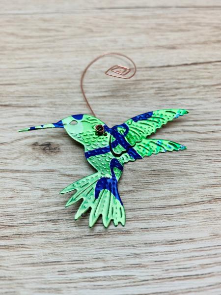 Hummingbird Decoration/Ornament made out of Recycled Aluminum Can picture