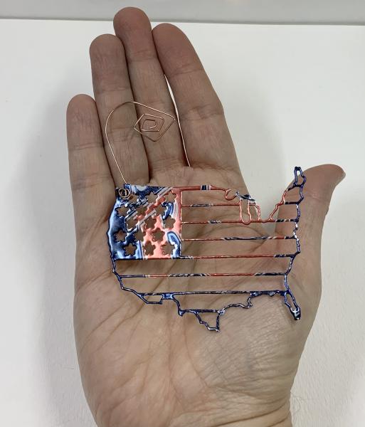 USA Ornament Made from Recycled RC Cola Can picture