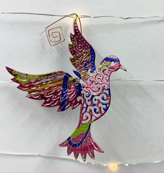 Dove Ornament from Recycled Can picture