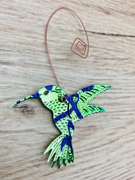 Hummingbird Decoration/Ornament made out of Recycled Aluminum Can picture
